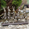 Dancing Hares Resin Garden Ornament