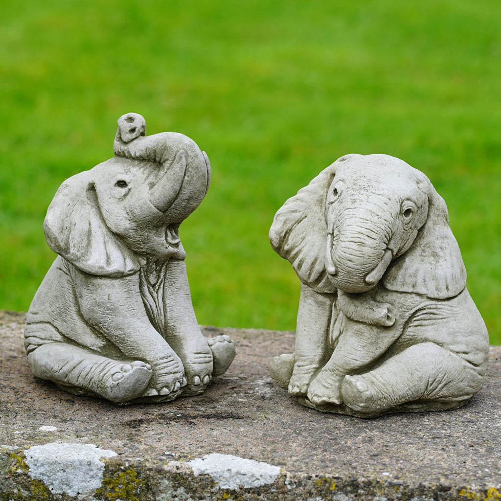 Elephant Stone Statue | Outdoor Garden Ornament