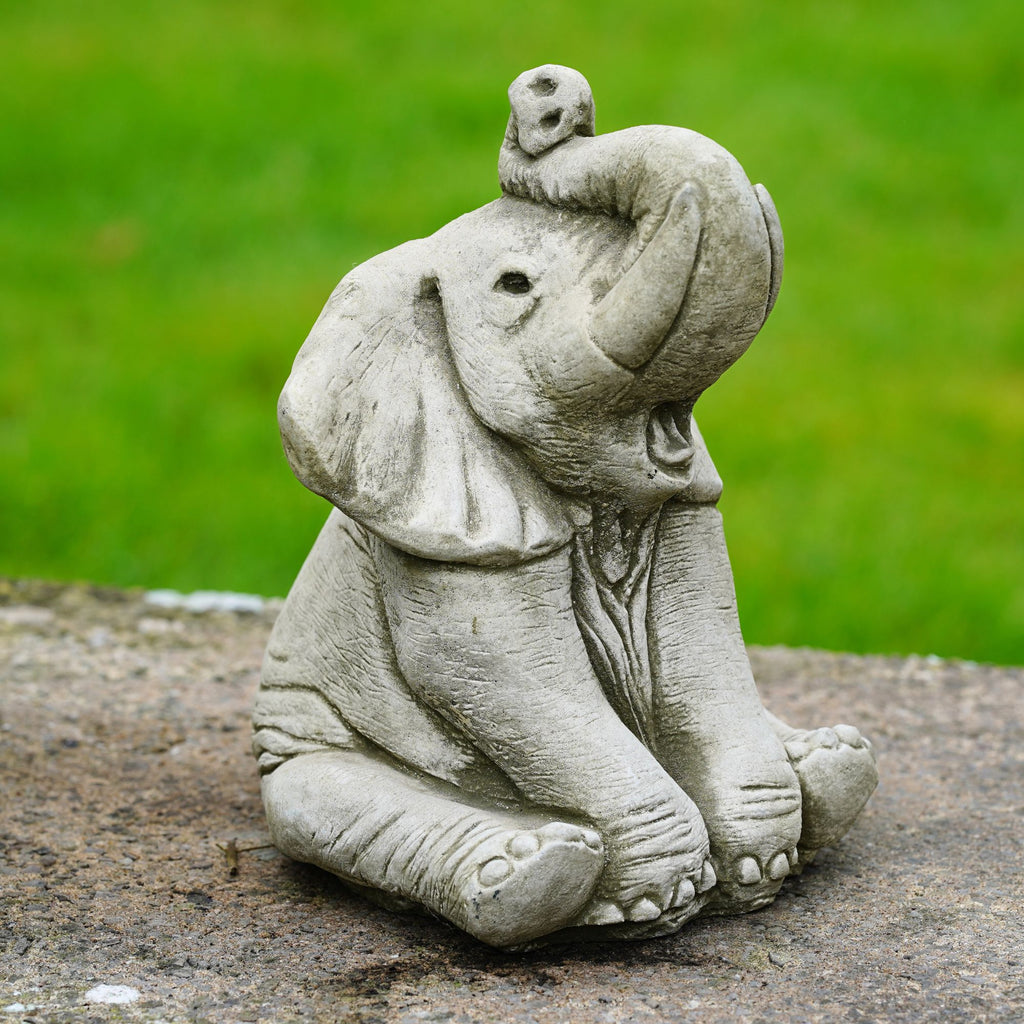 Elephant Stone Statue | Outdoor Garden Ornament