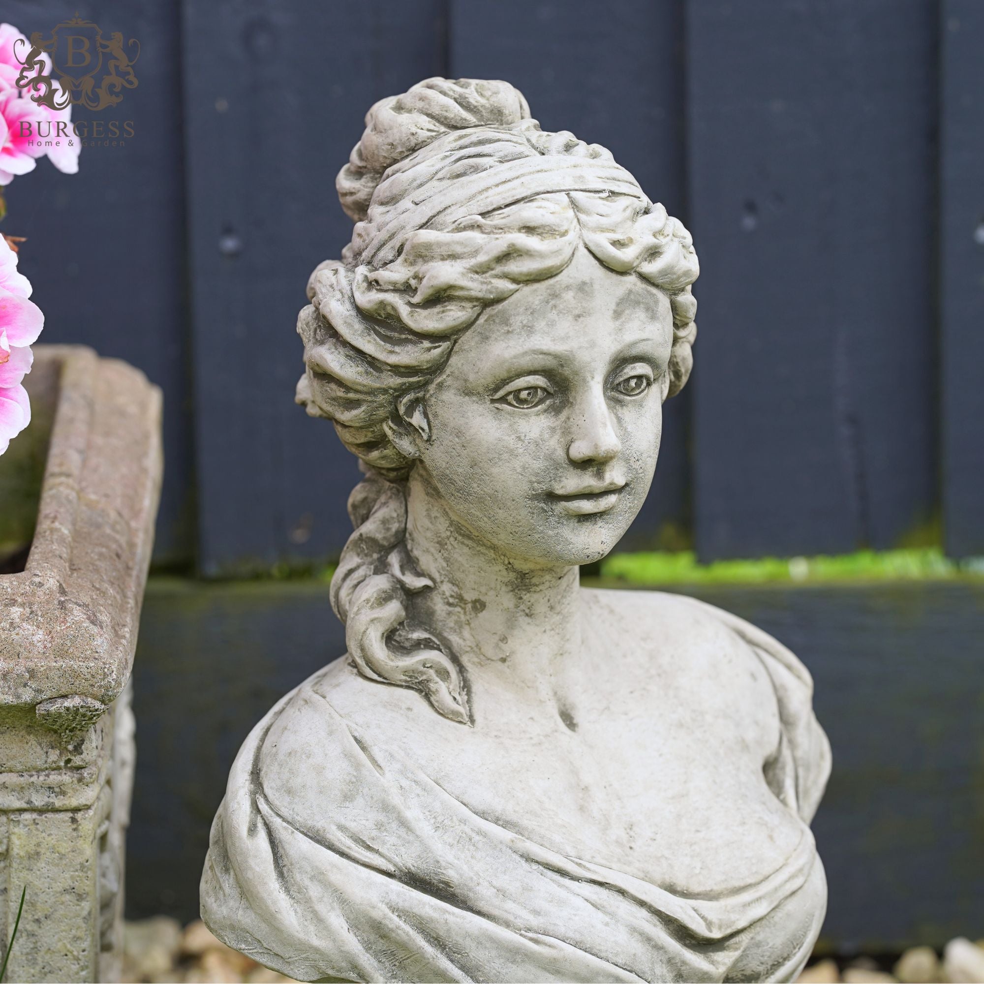 French Maid Bust Stone Statue