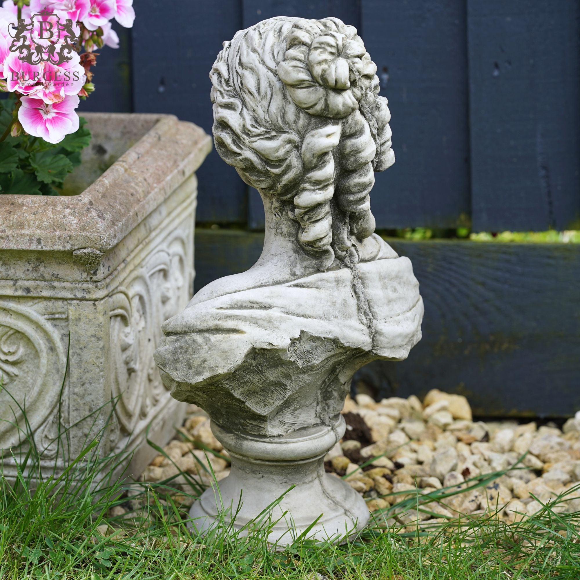 French Maid Bust Stone Statue