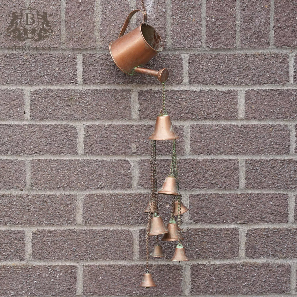 Galvanised Metal Watering Can Wind Chimes