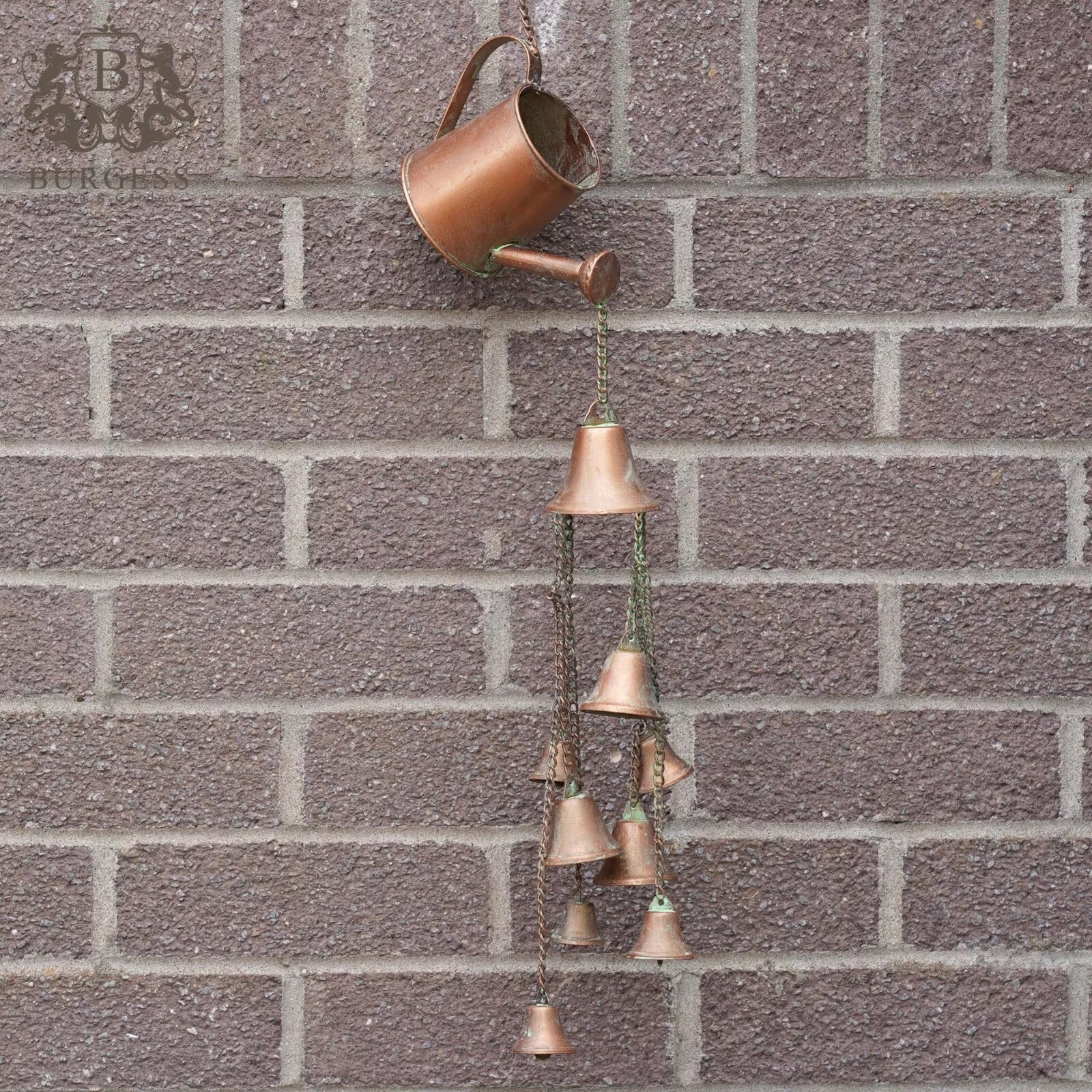 Galvanised Metal Watering Can Wind Chimes