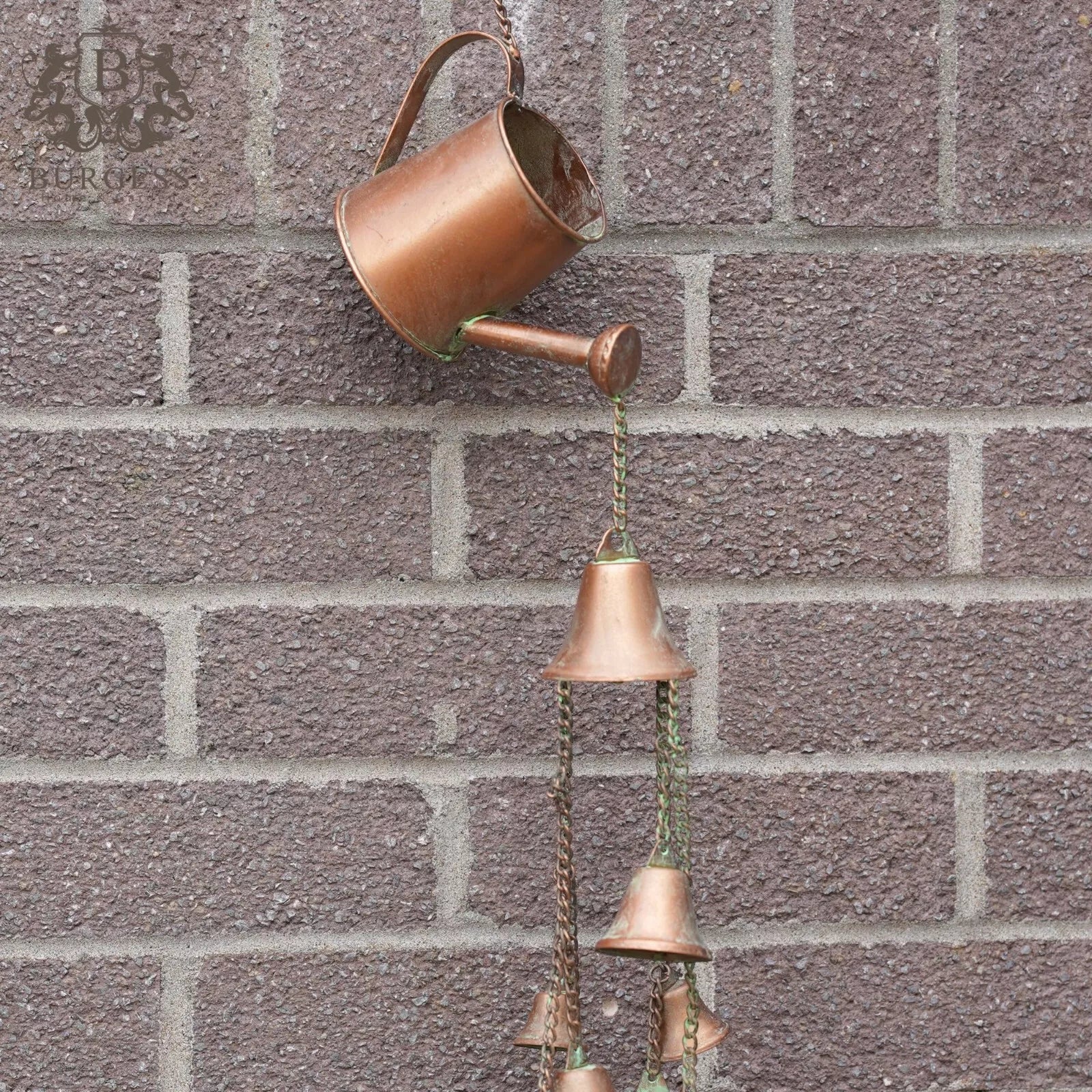 Galvanised Metal Watering Can Wind Chimes