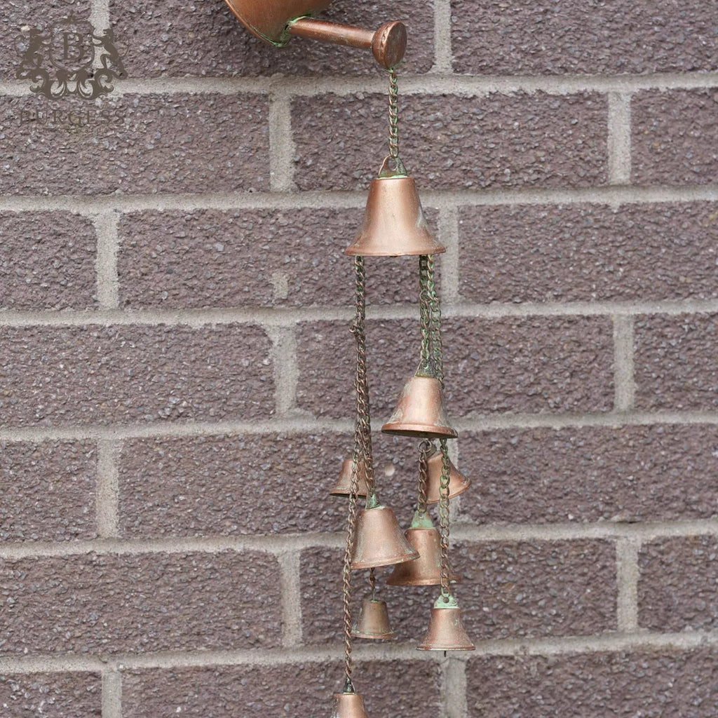 Galvanised Metal Watering Can Wind Chimes