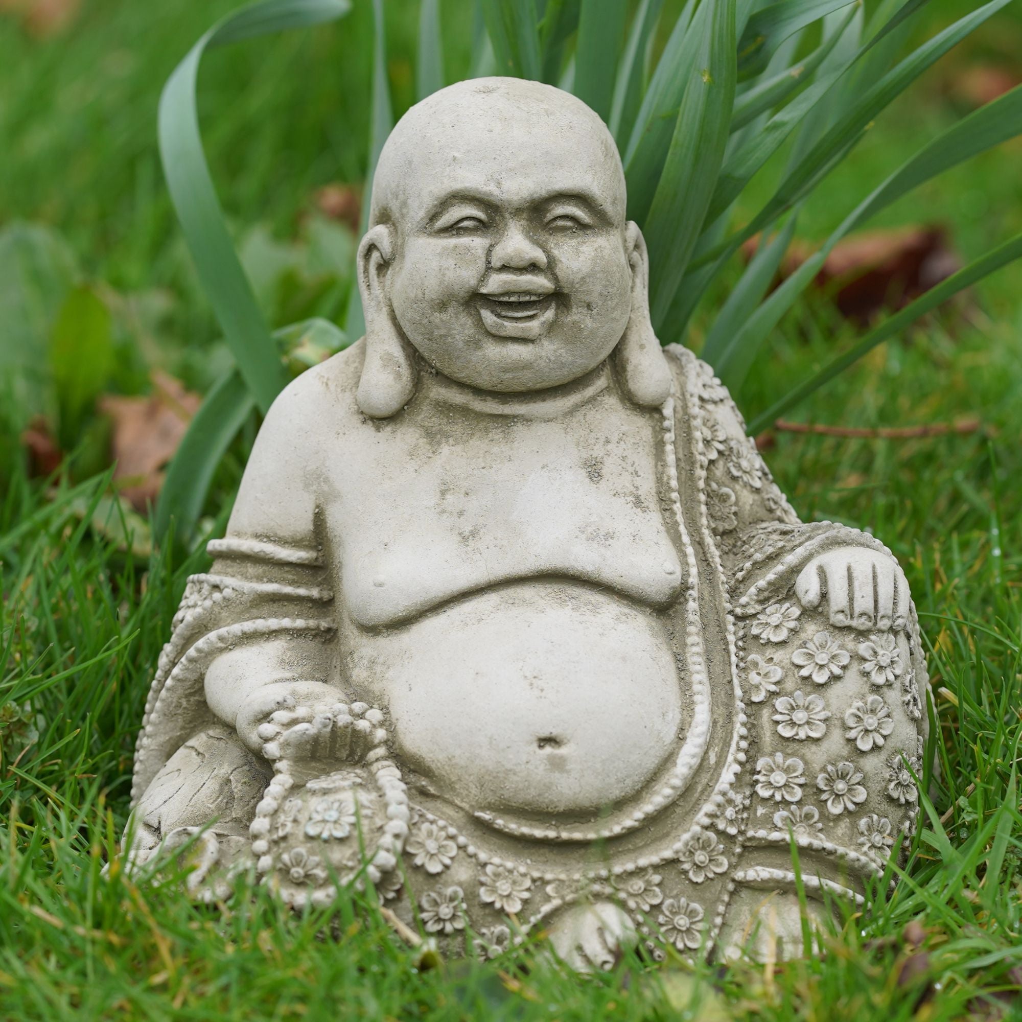 Laughing Buddha Stone Statue
