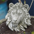 Lion Head Bust Hanging Plaque Stone