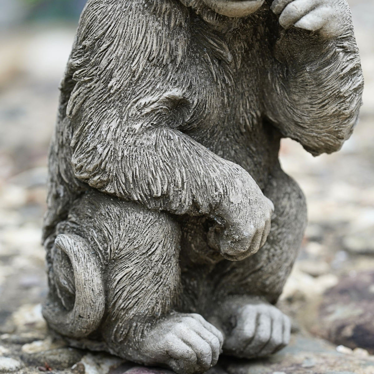 Monkey Stone Statue Ape Gorilla Sculpture