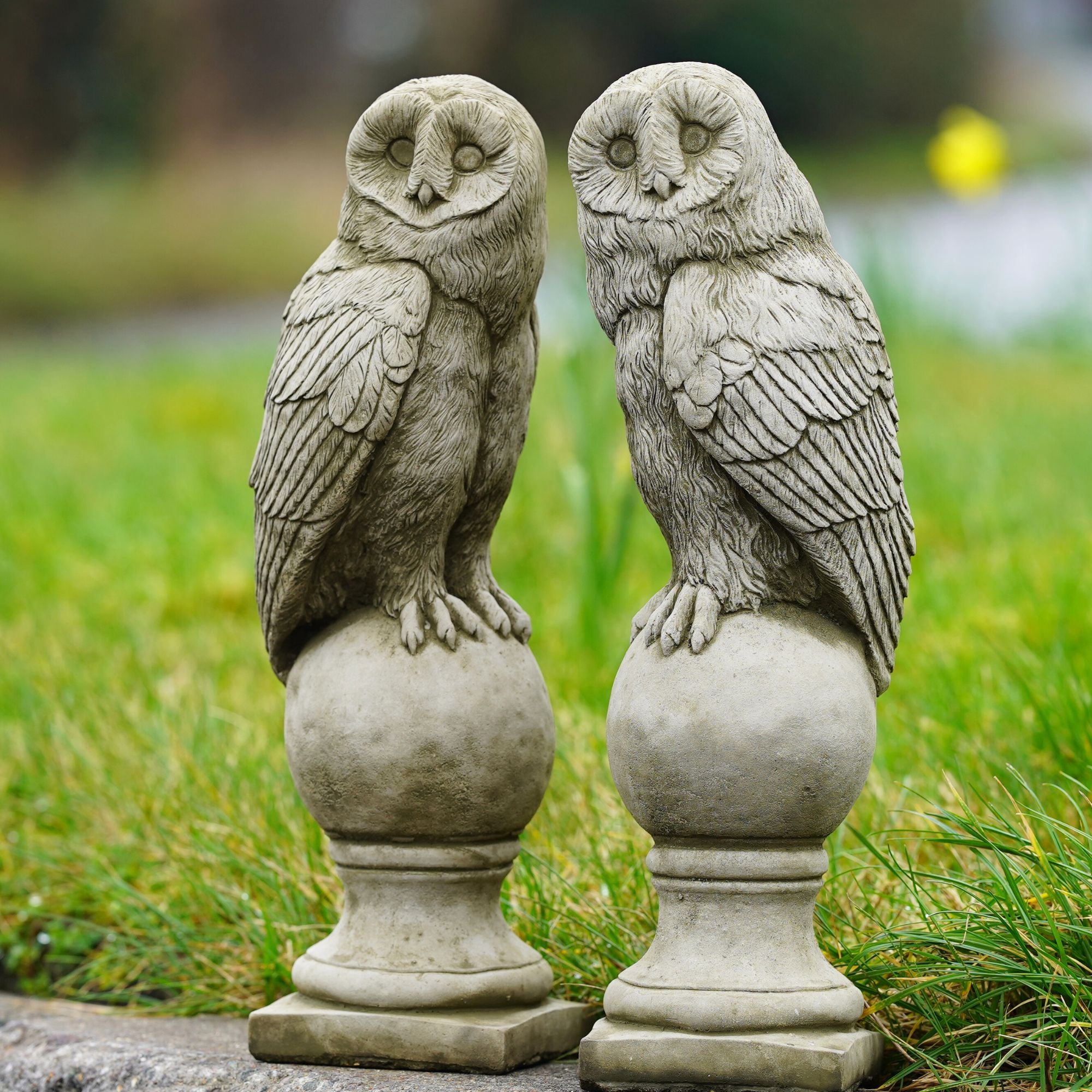 Pair of Barn Owl Finials Statues