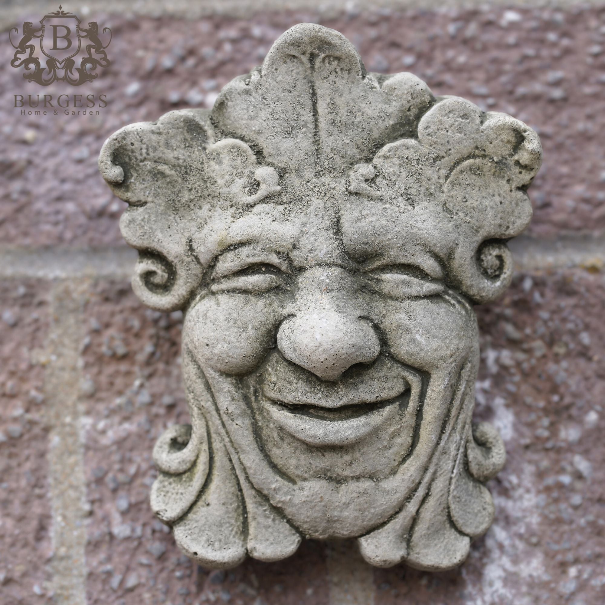 Petite Green Man Stone Hanging Plaque