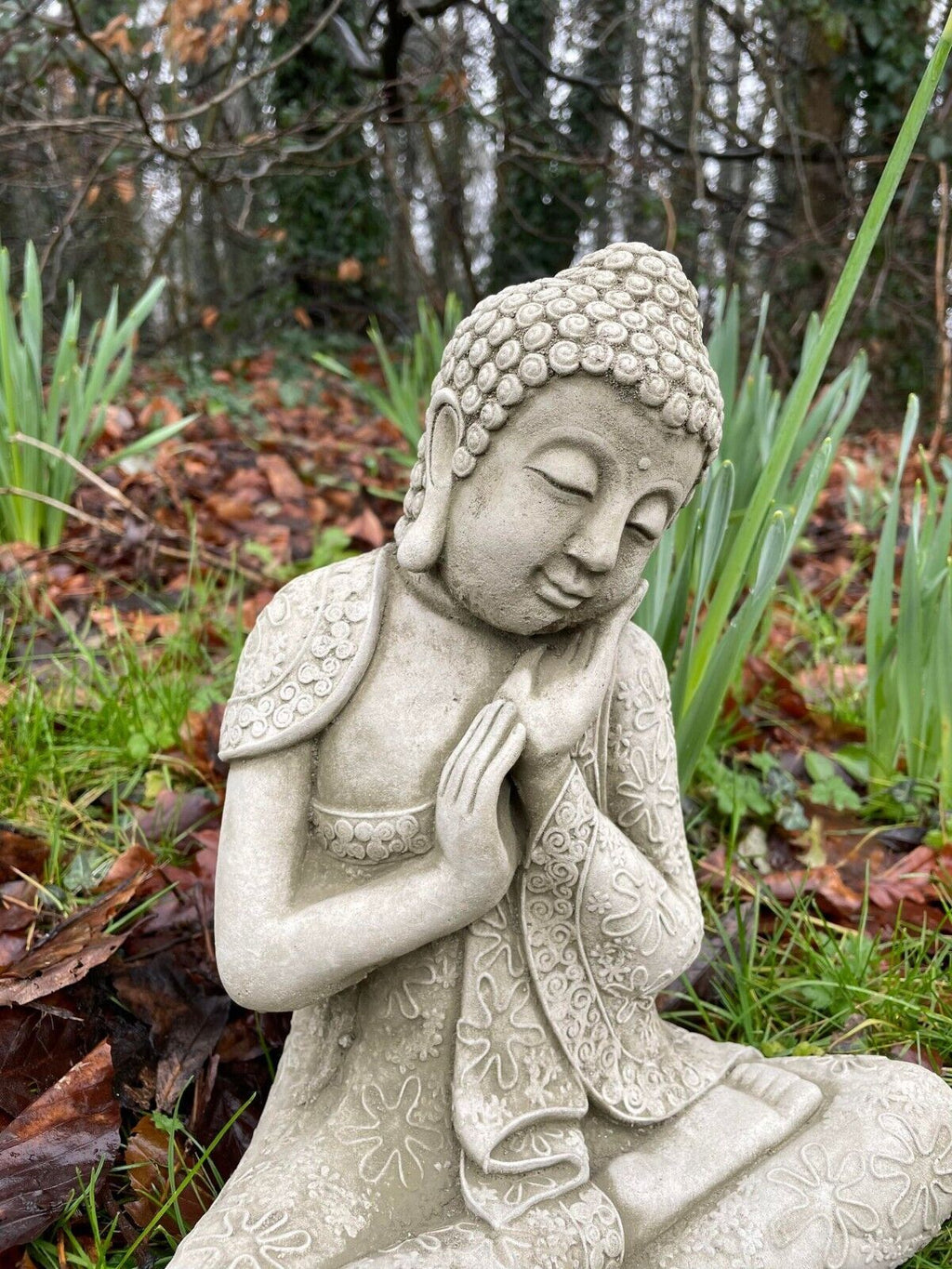 Resting Buddha Stone Statue