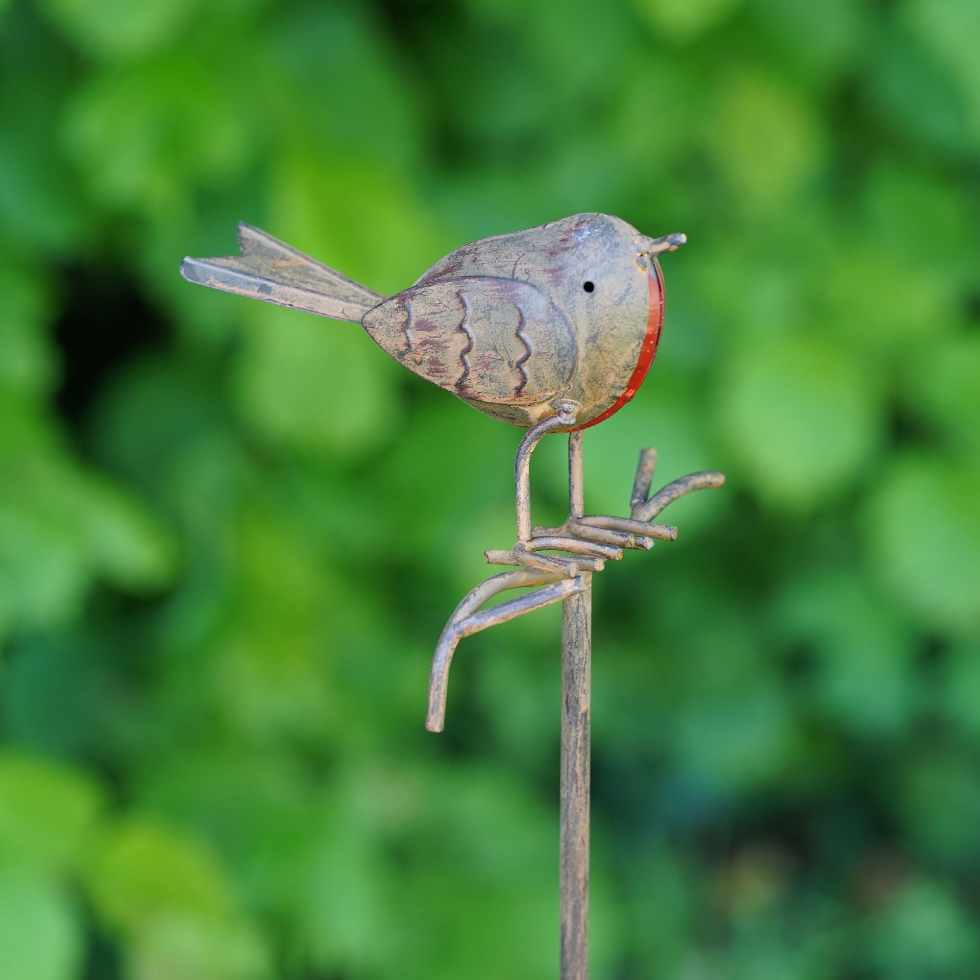 Robin on Stick | Metal Garden Ornament