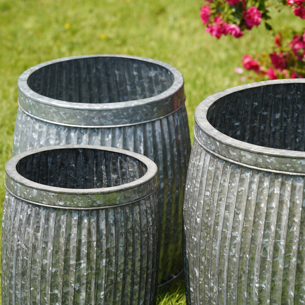 Large Galvanised Dolly Tub Set 3
