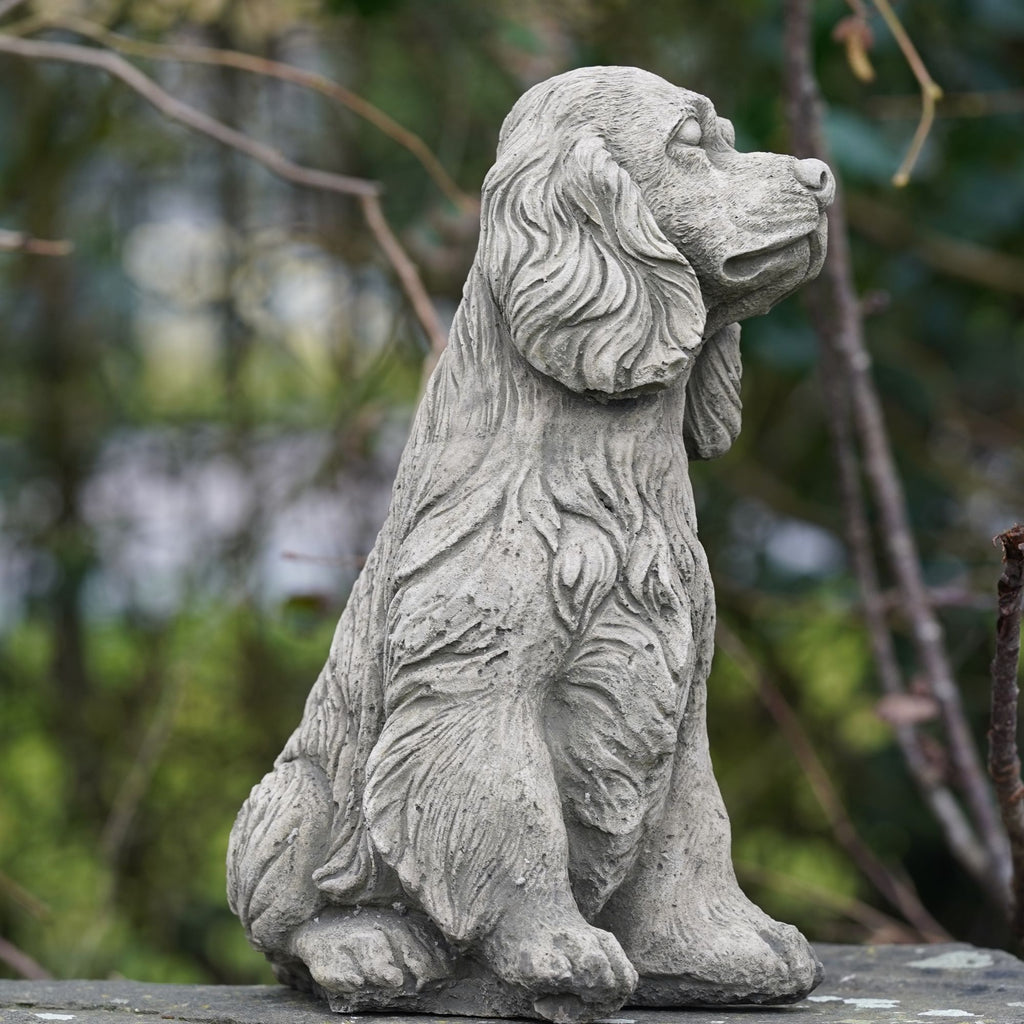 Spaniel Stone Statue