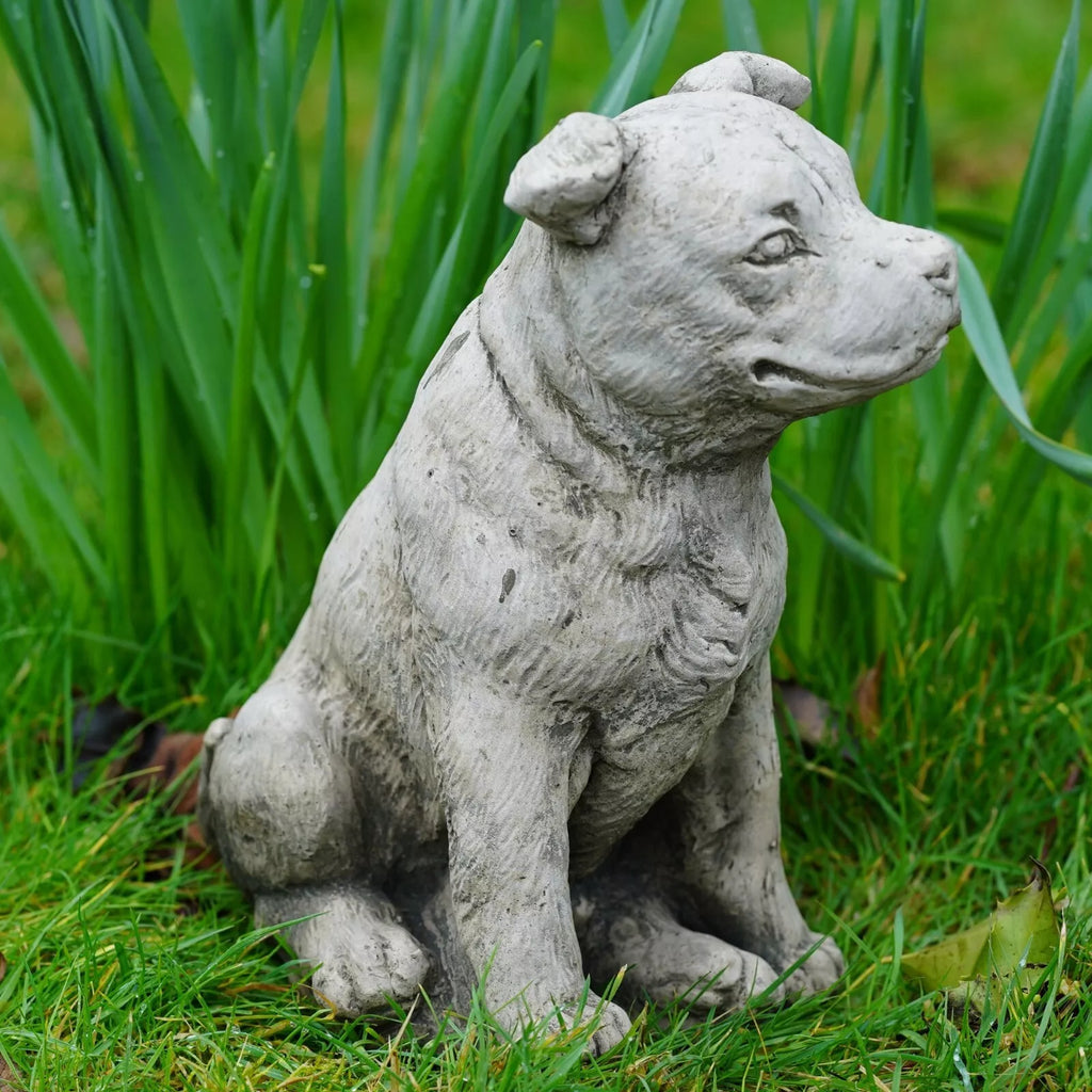 Staffordshire Bull Terrier Dog Stone Statue