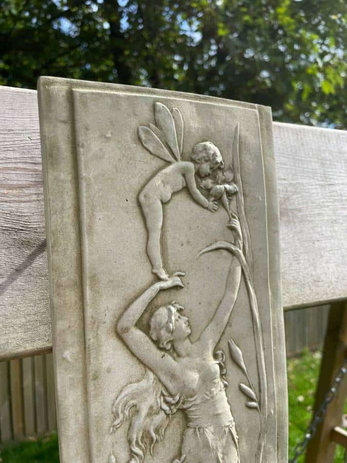Nymph and Cherub Hanging Plaque A