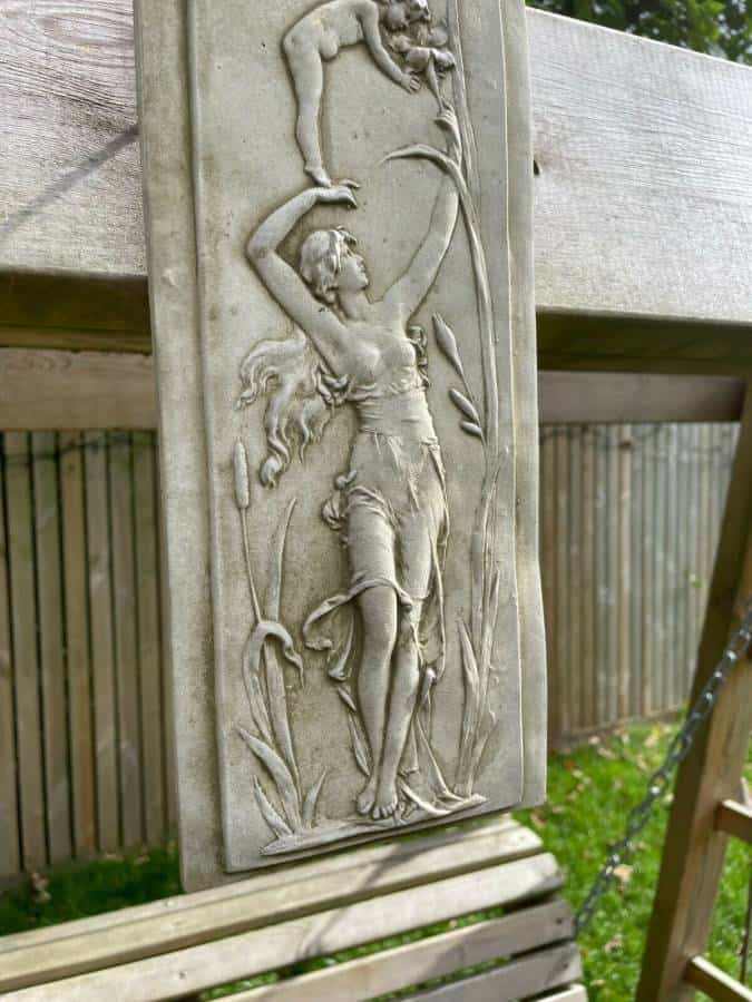 Nymph and Cherub Hanging Plaque A