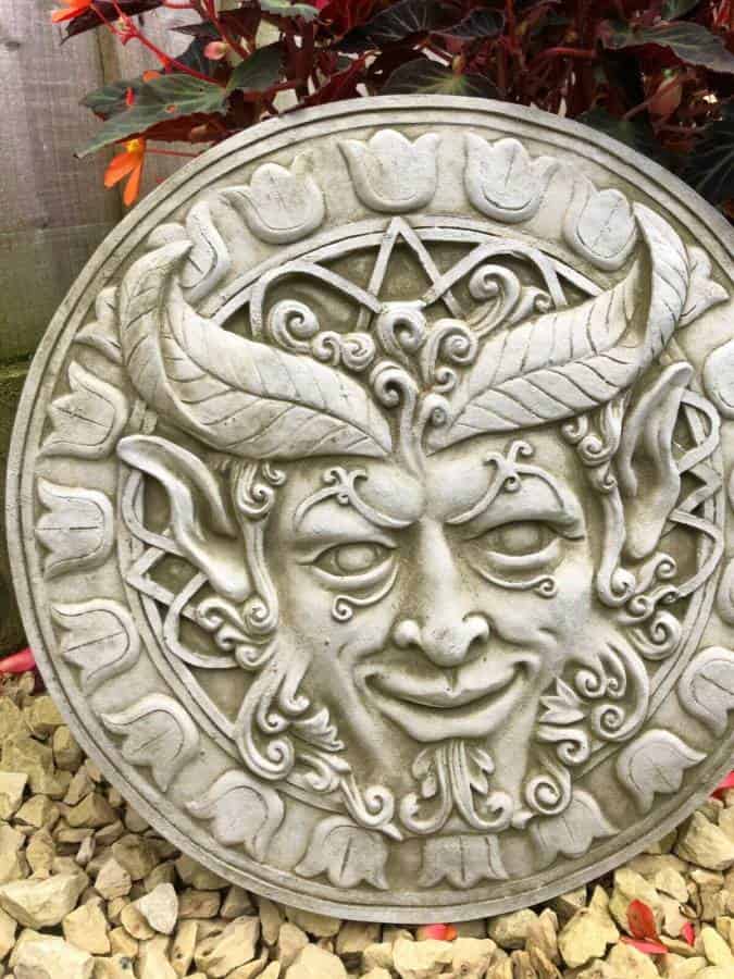 Ancient Greenman Hanging Stone Statue A