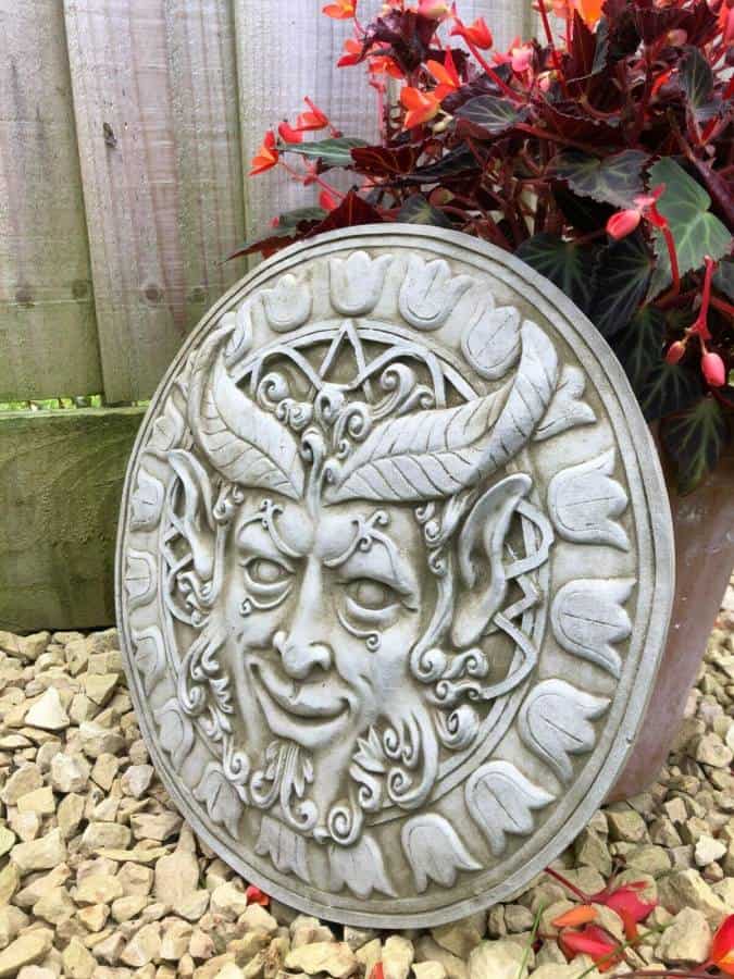Ancient Greenman Hanging Stone Statue A