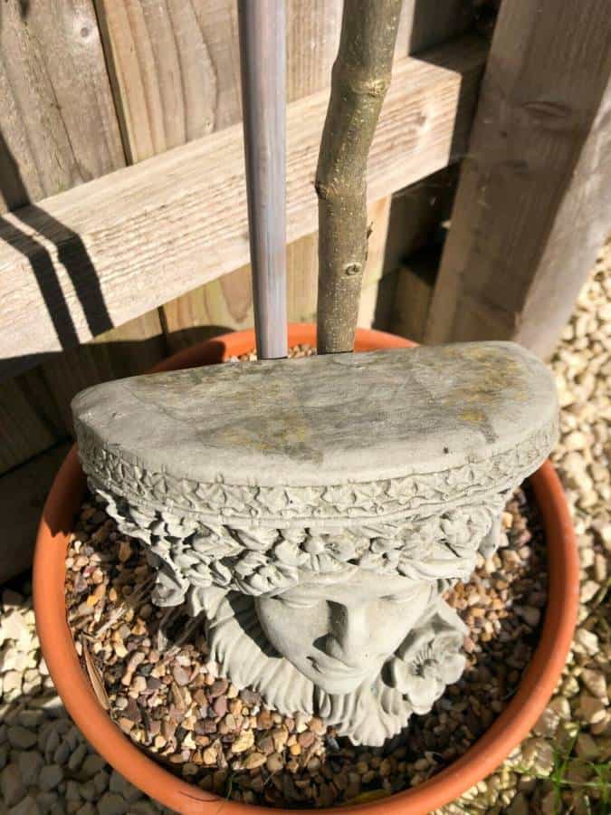 Art Nouveau Hanging Lady Shelf Stone Statue