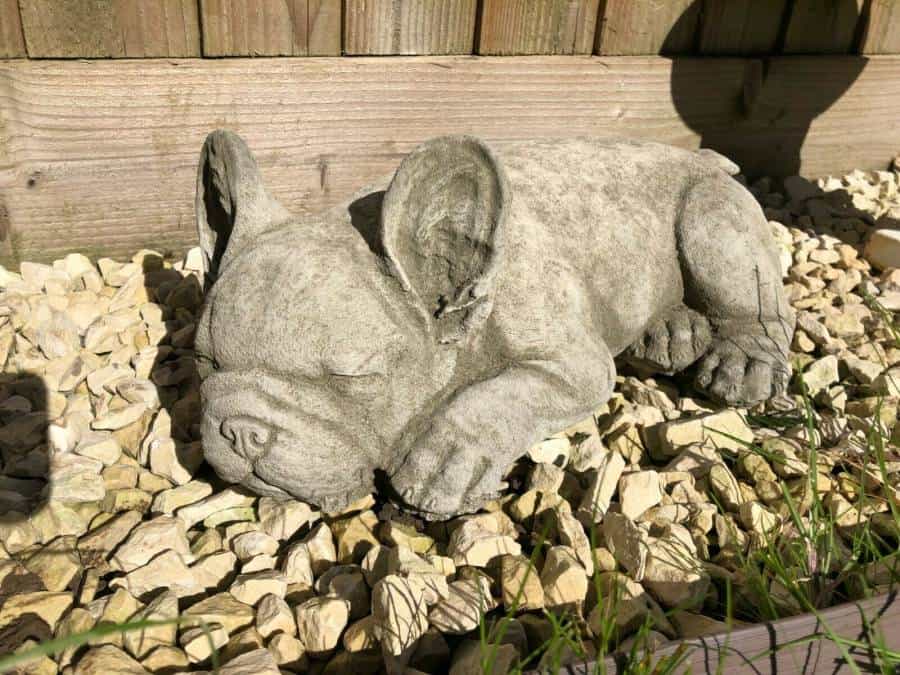 Stone French Bulldog Statue