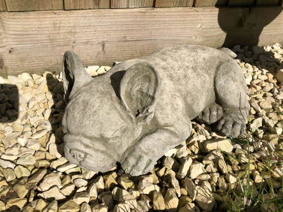 Stone French Bulldog Statue
