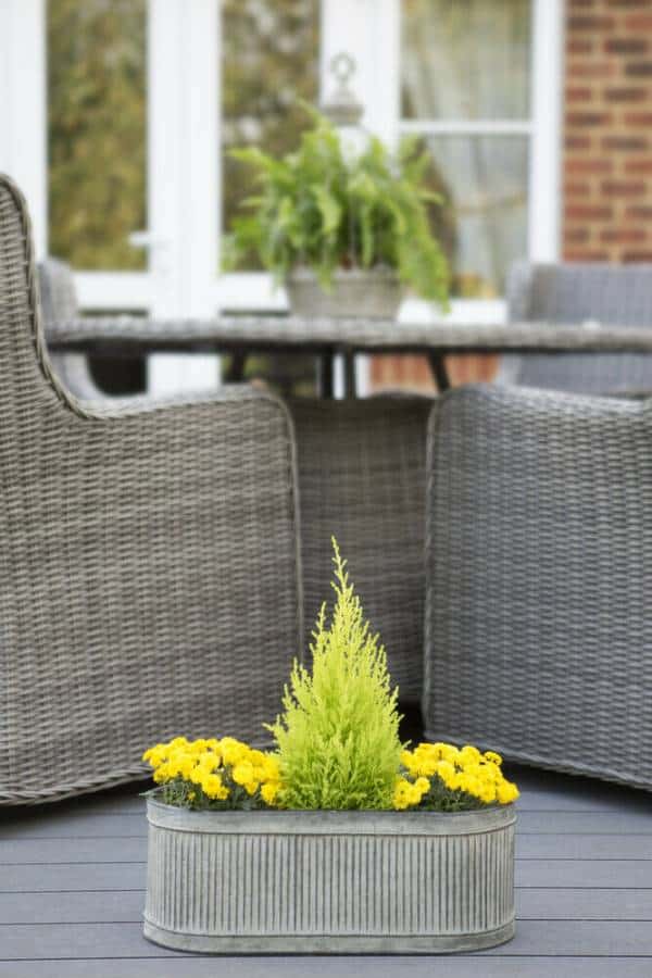 Ribbed Metal Pot Planters Set or Single