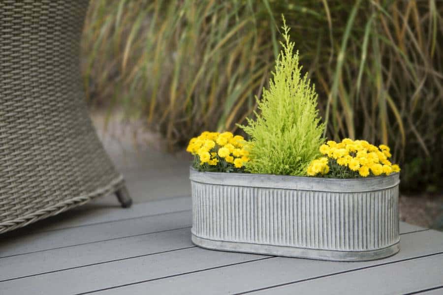 Ribbed Metal Pot Planters Set or Single