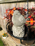 Robin on Perch Stone Statue |  Garden Ornament