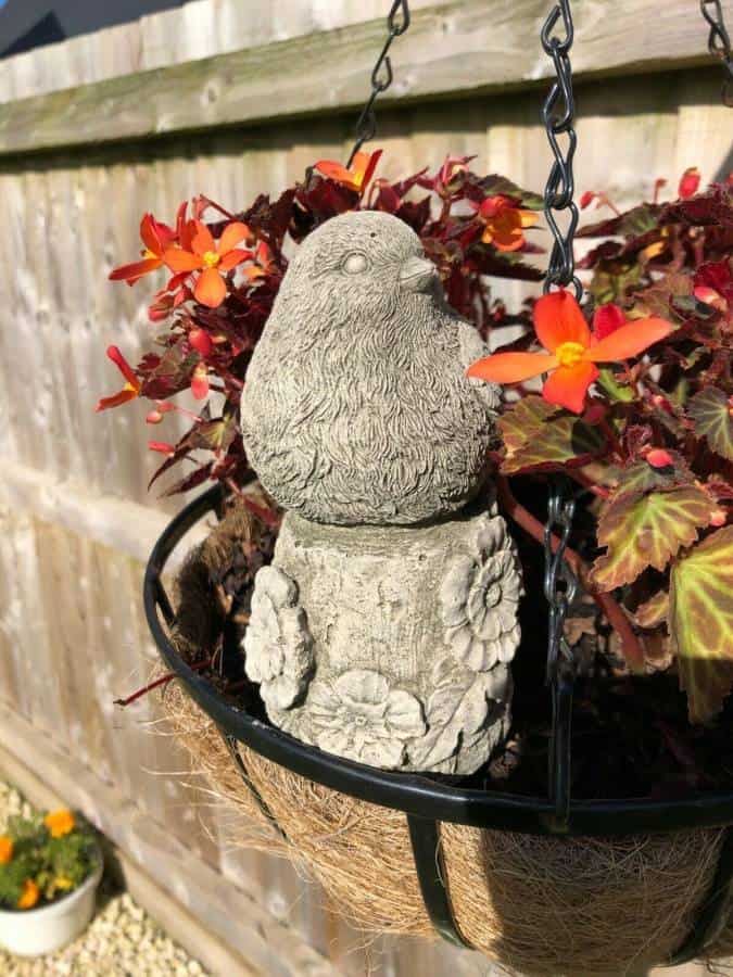 Robin on Perch Stone Statue |  Garden Ornament