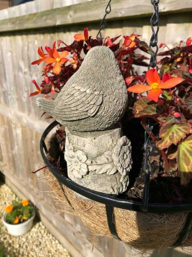 Robin on Perch Stone Statue |  Garden Ornament