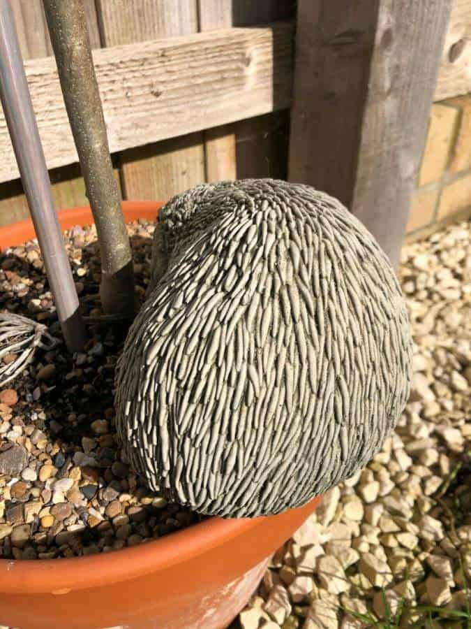 Sleeping Hedgehog Stone Statue