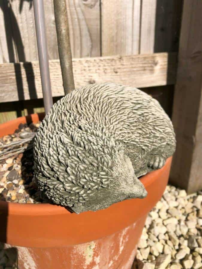 Sleeping Hedgehog Stone Statue