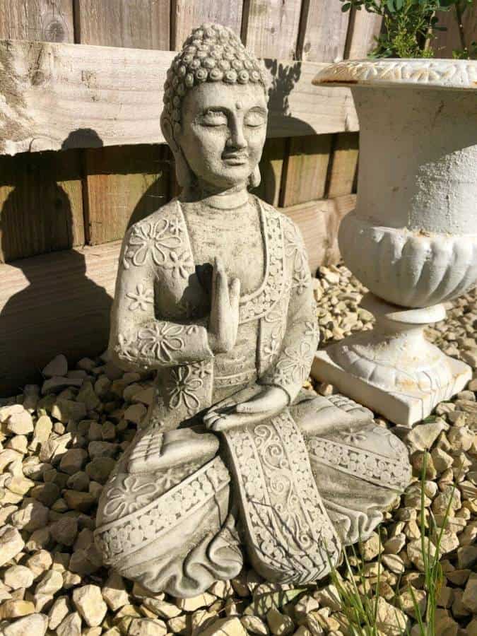 Stone Meditating Buddha Statue