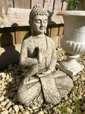 Stone Meditating Buddha Statue