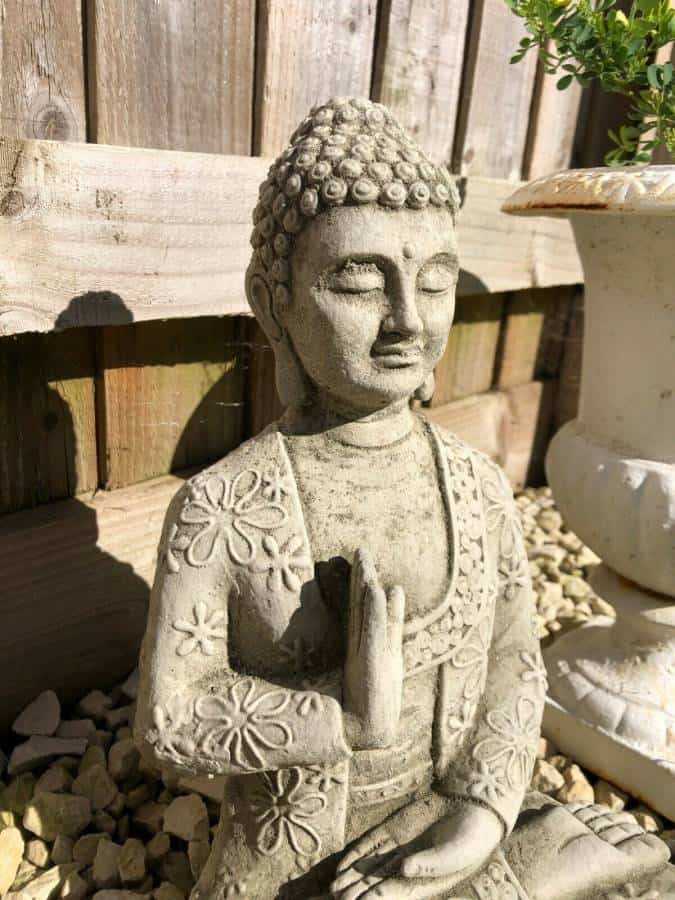 Stone Meditating Buddha Statue