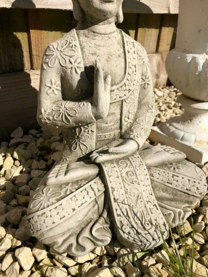 Stone Meditating Buddha Statue