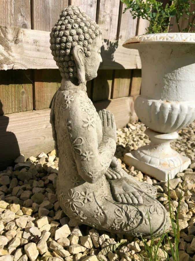 Stone Meditating Buddha Statue