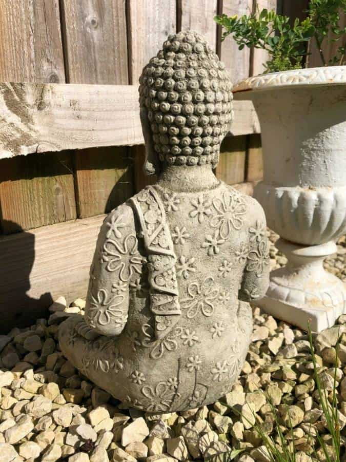 Stone Meditating Buddha Statue