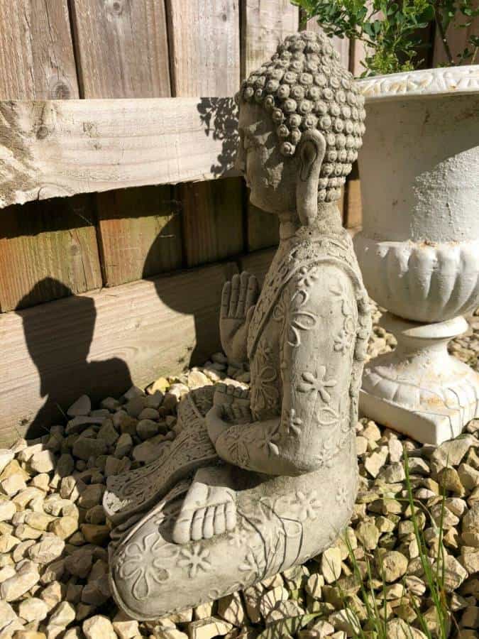Stone Meditating Buddha Statue