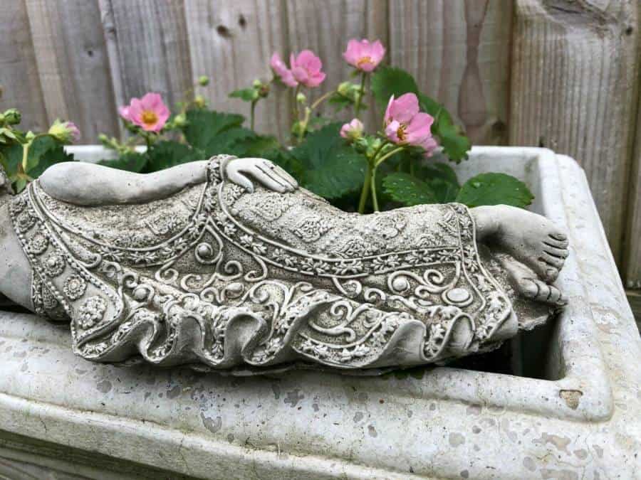 Oriental Tealight Buddha Stone Statue
