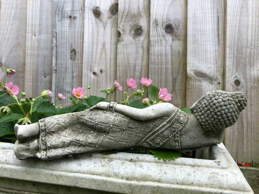 Oriental Tealight Buddha Stone Statue