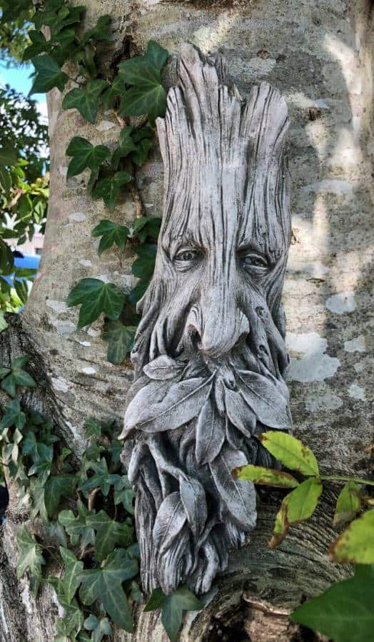 Long Greenman Stone Hanging Plaque