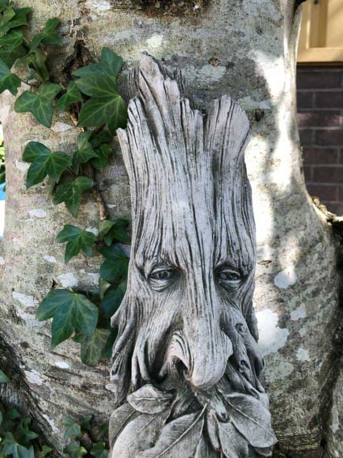 Long Greenman Stone Hanging Plaque