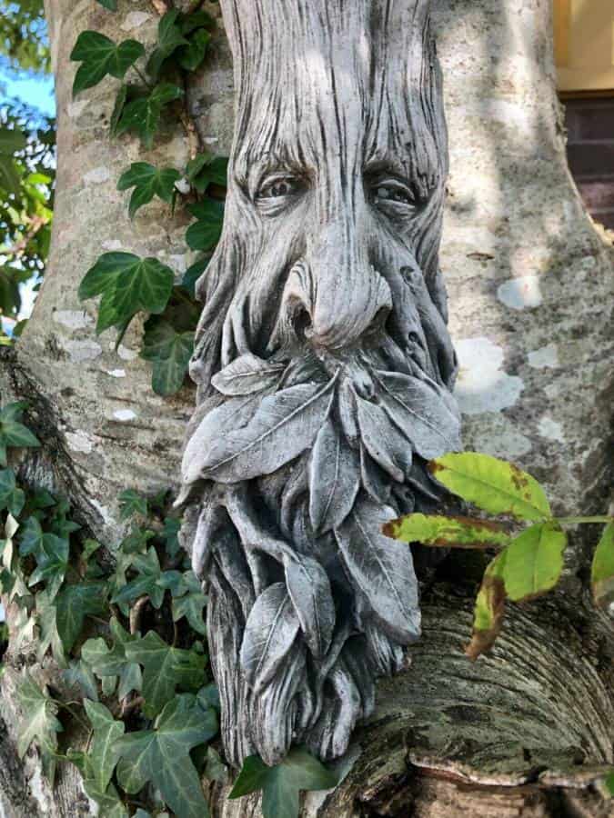 Long Greenman Stone Hanging Plaque