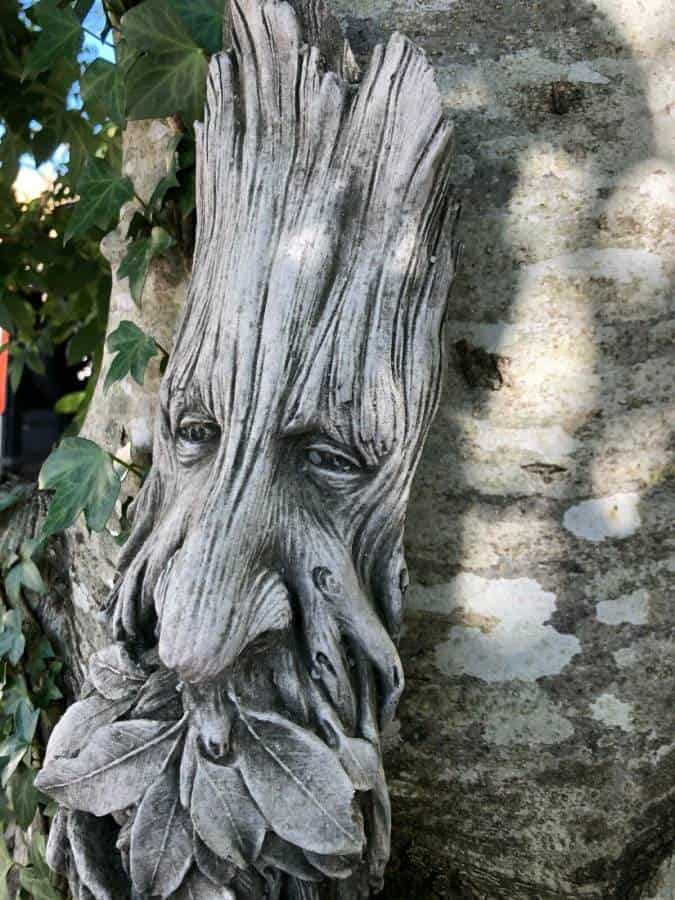 Long Greenman Stone Hanging Plaque