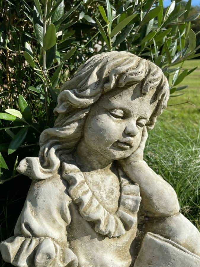 Reading Girl Stone Statue | Classical Garden Ornament