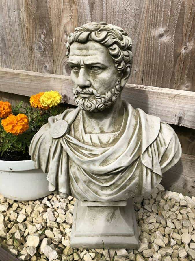 Stone Roman Nero Bust Statue