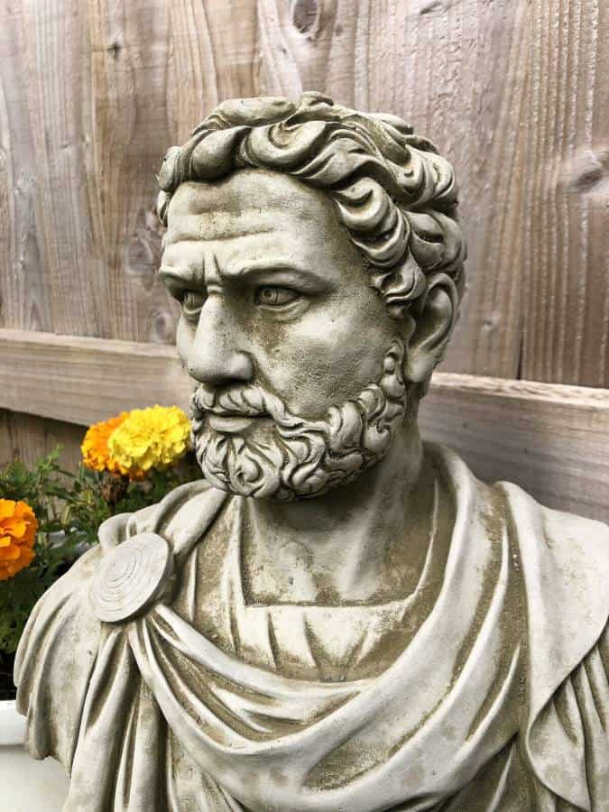 Stone Roman Nero Bust Statue