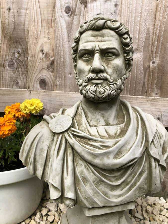 Stone Roman Nero Bust Statue